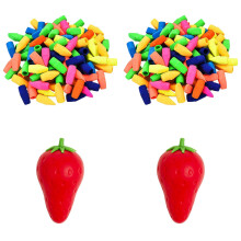 4PCS Pencil Top Erasers Multicolor Pencil Erasers Toppers Correction Supplies Pencil Eraser Caps Stationery Pencil Eraser Toppers For Kids *4PCS