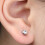 4 Pack Disposable Ear Piercing Gun Kit with 3mm Crystal Silver Studs for Easy Self Piercing 3