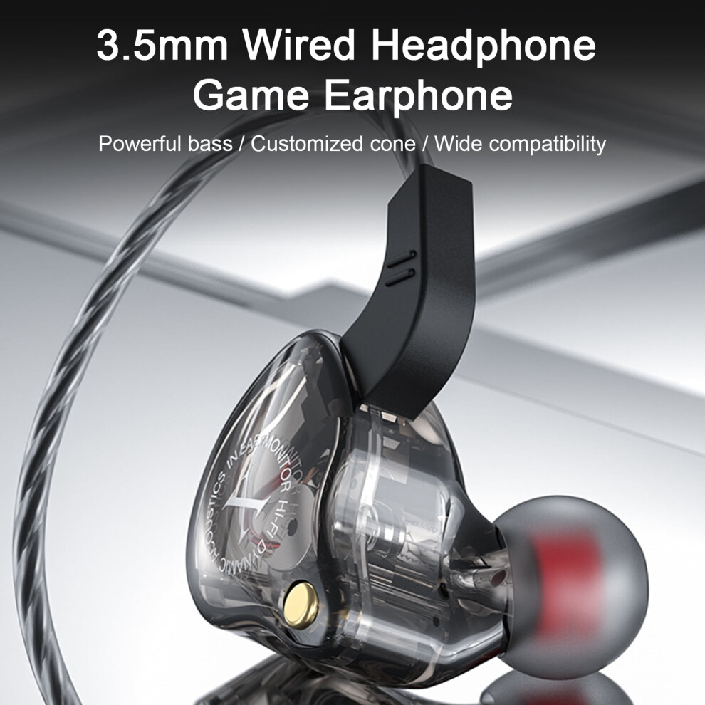 Susuchens Wired Headset Stereo Surround Deep Bass Music Ergonomic 3 5Mm Wired Headphone Game Earphone Phone Accessory Black 9773935445437