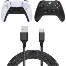 (2 Stück) PlayStation 4 / PS5 Ladekabel für Controller, 3 m / 3 Meter (3 Meter)
