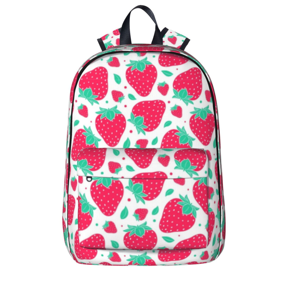 Strawberries Pattern Backpack Laptop Backpacks Travel Hiking Bag Business Backpacks For Women Men 9773935445383