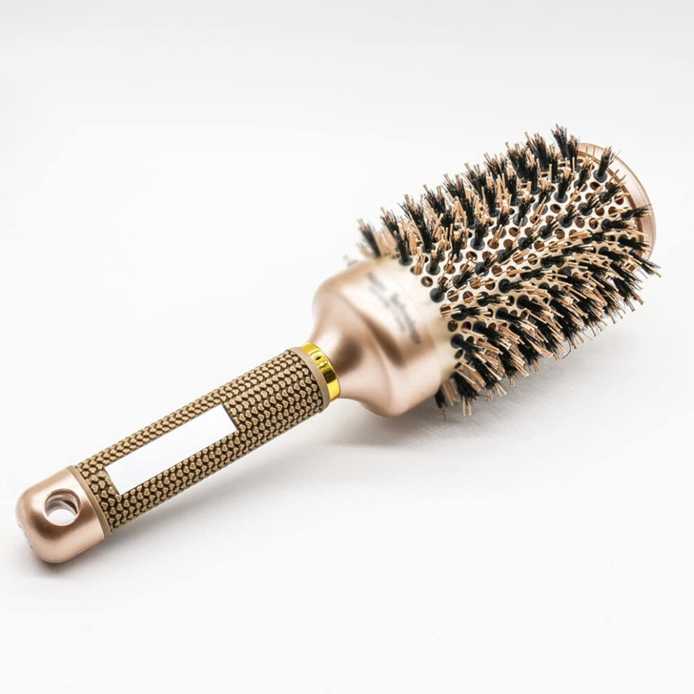 Round Hair Brush with Ceramic Barrel for Blow Drying, Volume, Curl and Frizz Reduction, 4.5cm