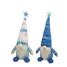 Yakbaofuo Ornaments Ocean Festival Gnome Deep Blue Luckily Ocean Faceless Doll Nautical Gnome Christmas Halloween Desktop Decorations