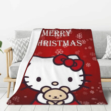 Couverture polaire Hello Kitty ultra douce et confortable, idéale pour la literie enfant - 127 x 102 cm