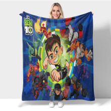 Couverture Ben10Blanket 80 po x 60 po, jeté de lit en flanelle, confortable, légère et ultra-douce, idéale pour le canapé, les voyages et la
