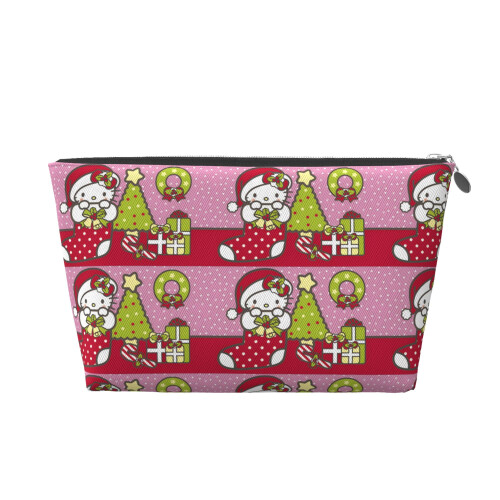 Χριστουγεννιάτικη τσάντα μακιγιάζ Hello Kitty με τυπωμένο σχέδιο, οργανωτής ειδών
