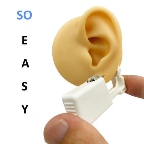 Ear Piercing Kit with Disposable Gun, Fast Stud Placement, Home Use, 6 Pcs Purplish Diamond 2