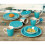 Studio Dinnerware 16 Piece Hand Painted Color Dinnerware Set, Service for 4 Yellow 3