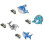 4Pièces Broches Animaux Créatives En Zinc Coloré 11
