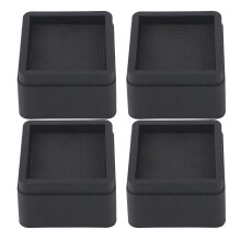 Heaveant bútorlábak, 4 db tartós, egymásra rakható ágyemelvény, fekete, négyzet alakú, 2 hüvelykes bútorlábak, padlóvédők
