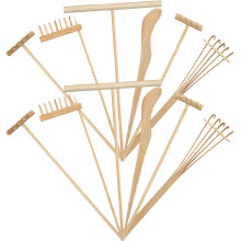 4 Pieces Micro Landscape Rake Small For Gardening Decorative Rakes