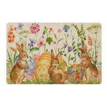 Quinlirra Påskrets Påsk Köksmatta Hushållsingång Halkfri Golvmatta Sovrum Dekorativ Matta Presenter för Kvinnor