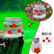 Krmítko Gnobogi Hummingbird Feeder500ml, průhledný design, přenosné závěsné venkovní krmítko pro zahradu, dvůr, terasu