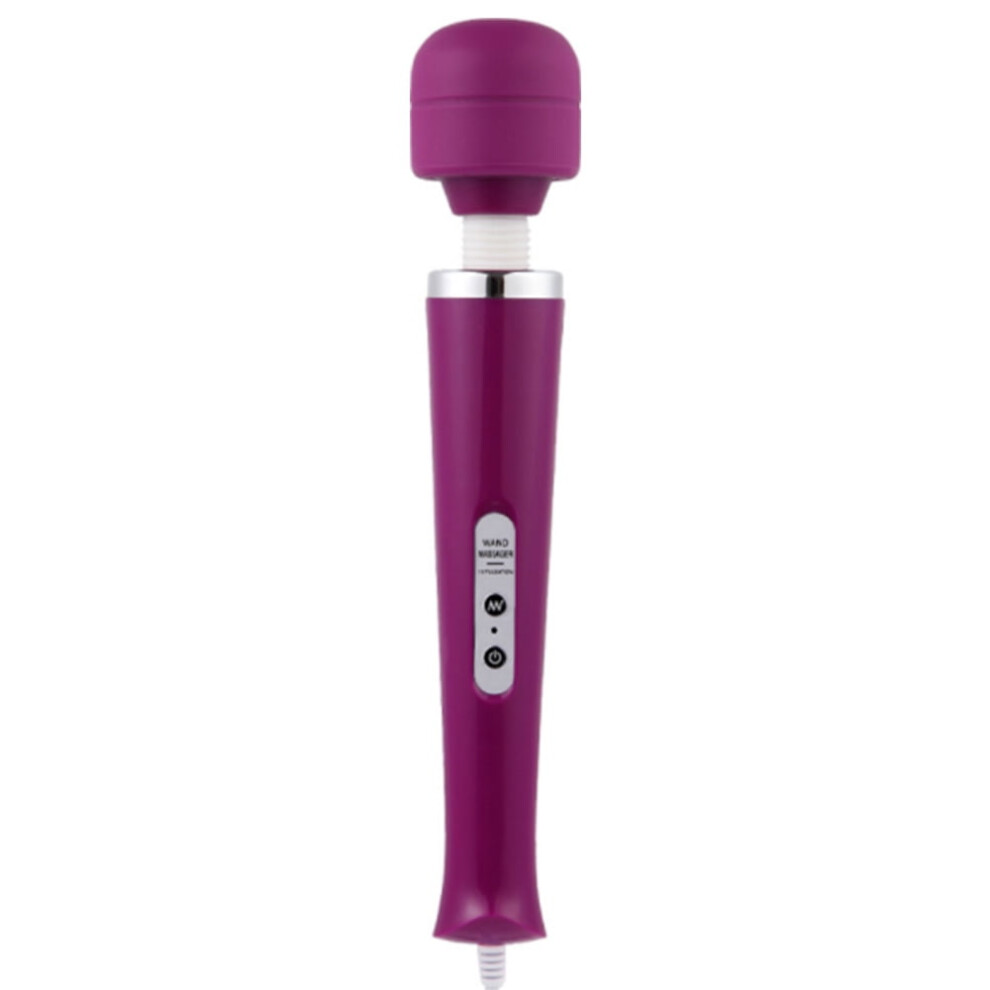 Purple Roofei 10-Speed Wired Powerful Handheld Wand Massager With Strong Vibration, Personal Therapy For Sports Recovery, Muscle Aches, Body Pain (Purple)