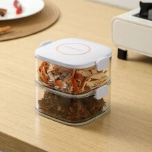 Ensemble de rangement à épices Txmfgh en plastique ABS transparent - Boîte de rangement empilable pour la cuisine, 5 tailles, design compact et