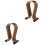 2pcs Headphone Display Hanger Walnut Headset 3