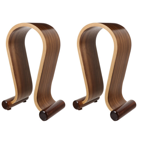 2pcs Headphone Display Hanger Walnut Headset 1