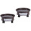 2Pcs Thickened Brown Plastic Flowerpot Stand Movable Plant Pot Support 4