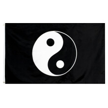 3Pcs Black Yin Yang Fish Religious Hanging Banner Durable Decor