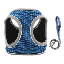 3Pcs Blue Cat Vest Harness Durable Reflective Chest Strap