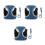 3Pcs Blue Cat Vest Harness Durable Reflective Chest Strap 9