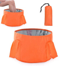 Portable Foot Soak Basin Collapsible Waterproof Tub for Home Spa Camping Travel 338oz Orange