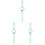 3pcs Watch Glowing Blue Buckle Material: Metal 2