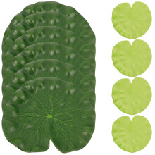 2 Pcs Lotus Leaf Green Simulation Artificial Leaves Water Plants