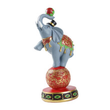 (Optional, Play with Ball) Elephant Statue Creative Resin Desktop Ornament for Living Room Office Shelf Play with Ball