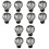 12Pcs Plastic Rooftop Sink Filters Black Anti-Blocking Drain Covers 3