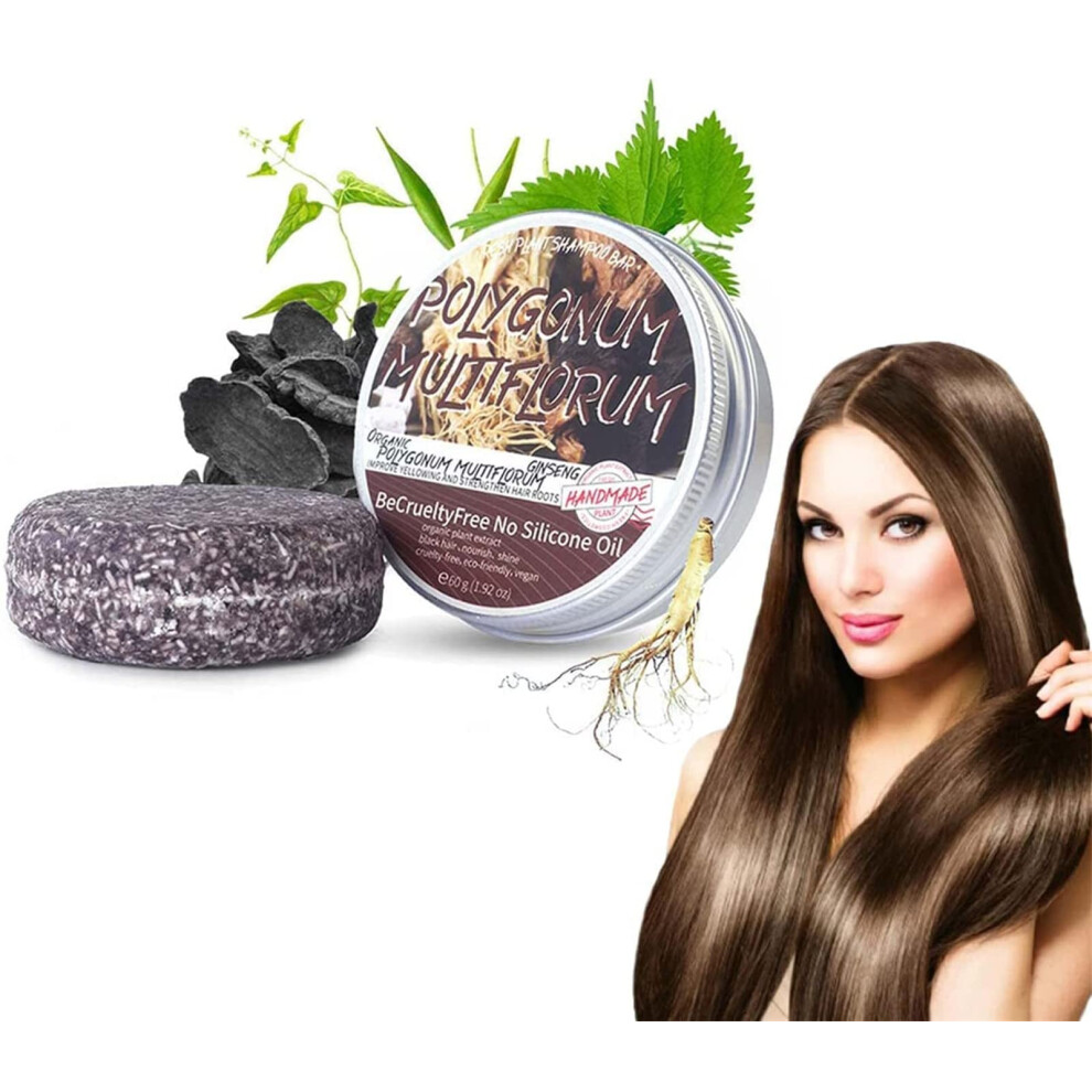 Gray Darkening Shampoo Bar Polygonum Multiflorum Antidandruff Solid Soap For Hair And Daily Use