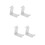 4Pcs White ABS Headset Display Rack for Office and Home Use 7