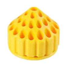(10.7cmx8.7cm, Yellow) Nail Art Tools Bit Organizer Grinding Head Rack for Workshop Nail Salon Home Gray