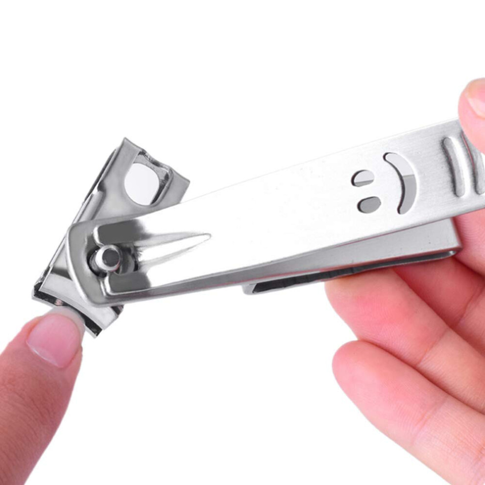 Toenail Clipper 360 Rotating Head Stainless Steel Long Handle Trimmer with Nail File