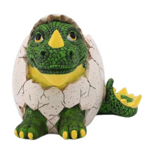 (10.5 cmx10.5 cm, Green) Dinosaur Shaped Flower Pot Bonsai Succulent Pot for Gift Living Room Bedroom Green