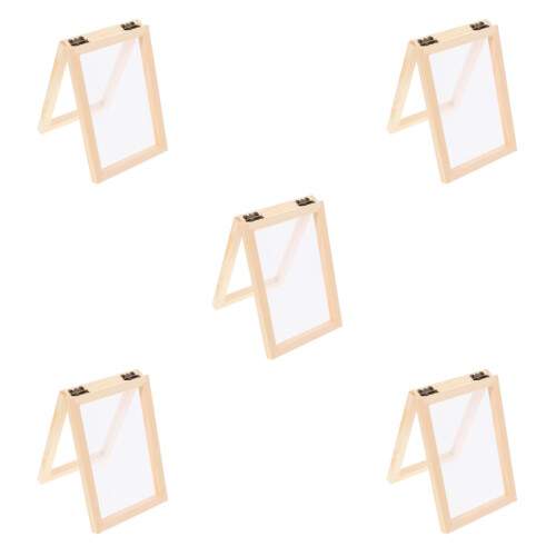 5St DIY Papiermaak Frame Lichtbruin Kindvriendelijk Filter Mesh 2