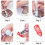 3pcs Clear Jelly Nail Art Stamper Set with Acrylic Handle for Precise Design Transfer 3