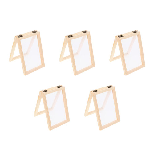 5St DIY Papiermaak Frame Lichtbruin Kindvriendelijk Filter Mesh 1