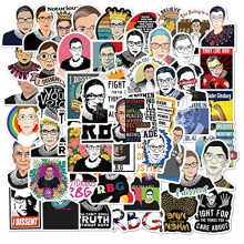 Ruth Bader Ginsburg Stickers 50Piece Pack with Iconic Quotes Vinyl Laptop Décor