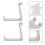 4Pcs White ABS Headset Display Rack for Office and Home Use 10
