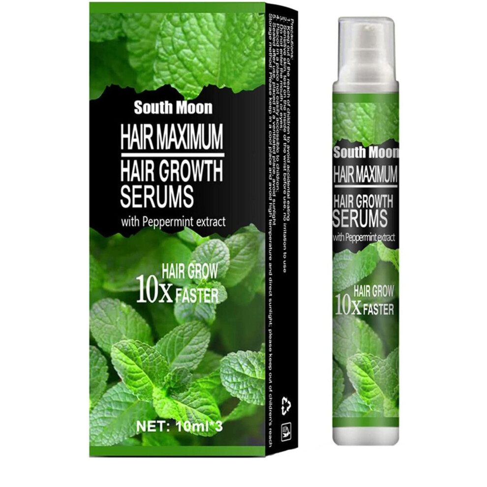 Hair Growth Serum and Spray for Thinning Hair, Herbal Treatment for Thicker Fuller Hair, 10mL x9