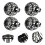 12Pcs Plastic Rooftop Sink Filters Black Anti-Blocking Drain Covers 9