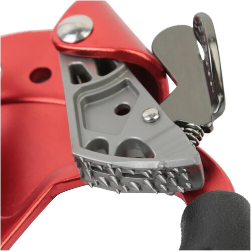 Rock Climbing Rope Ascender with Ergonomic Handle for Left or Right Hand – Red 1