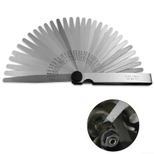 32pc Stainless Steel Feeler Gauge Set Dual Marked Metric and Imperial for Precise Valve Adjustment