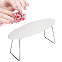 Nail Table Hand Rest Pillow with Ergonomic PU Leather Support and Detachable Brackets for Salons