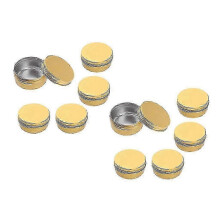 w 10pcs Empty Makeup Aluminium Pot Jar Tin Lip Balm Container Case Box 50ml