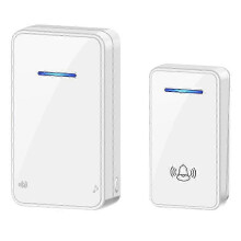 (White) w FA8 Self Powered Home Wireless Doorbell 60 Ringtones 5 Volume Levels Door Chime Kit, 1 Transmitter + 1 Receiver