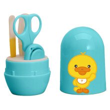 Babymanicureset, ergonomische handgrepen voor optimale controle tijdens de nagelverzorging, 4-in-1 verzorgingsset met roestvrijstalen tools, perfect
