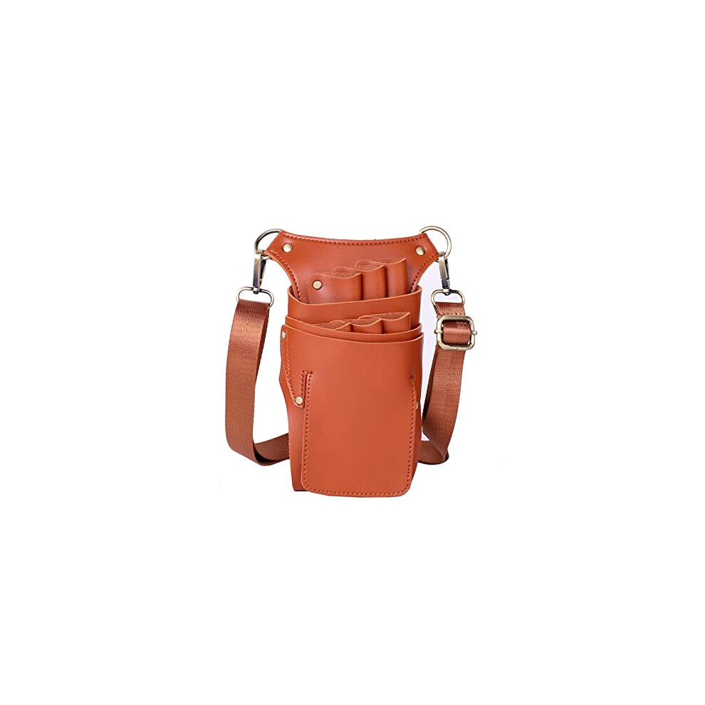 Hairdressing Scissor Holster Pu Leather Barber Tool Belt With Multiple Scissor Slots For Salon 9164114749949