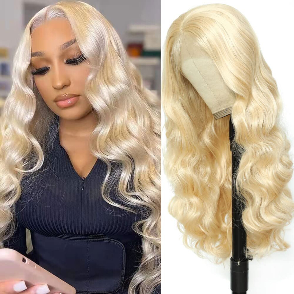613 Blonde Lace Front Wig 30 Inch Long Body Wave Synthetic Wig with Baby Hair and Natural Hairline